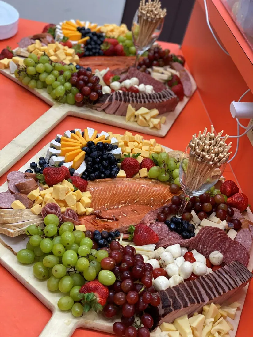 A grazing appetizer table by Main Event Catering